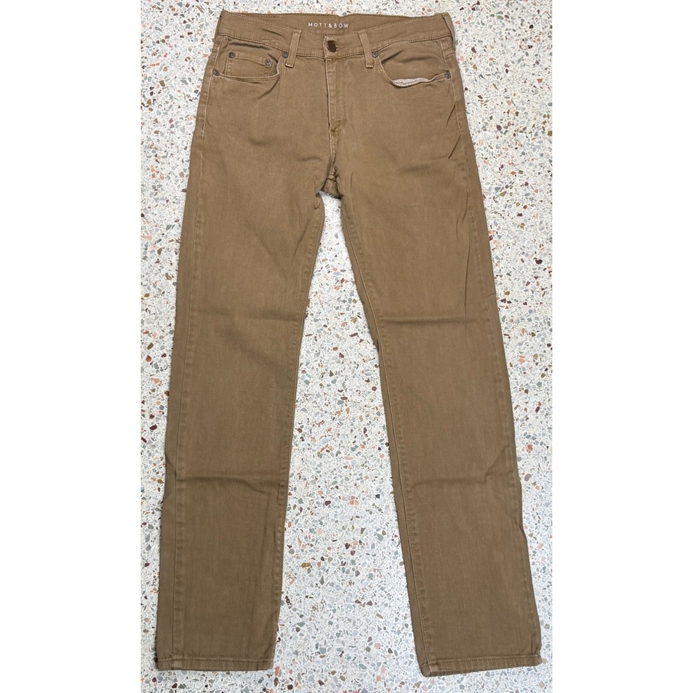 Mott & Bow Slim Men's Brown 5 Pocket‎ Denim Jeans Size 31x32